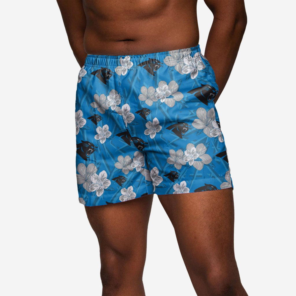 Carolina Panthers Hibiscus Swimming Trunks FOCO S - FOCO.com