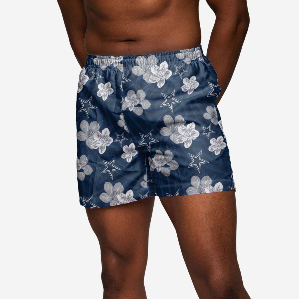 Dallas Cowboys Hibiscus Swimming Trunks FOCO S - FOCO.com