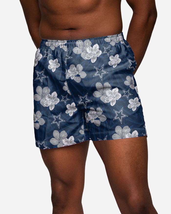 Dallas Cowboys Hibiscus Swimming Trunks FOCO S - FOCO.com