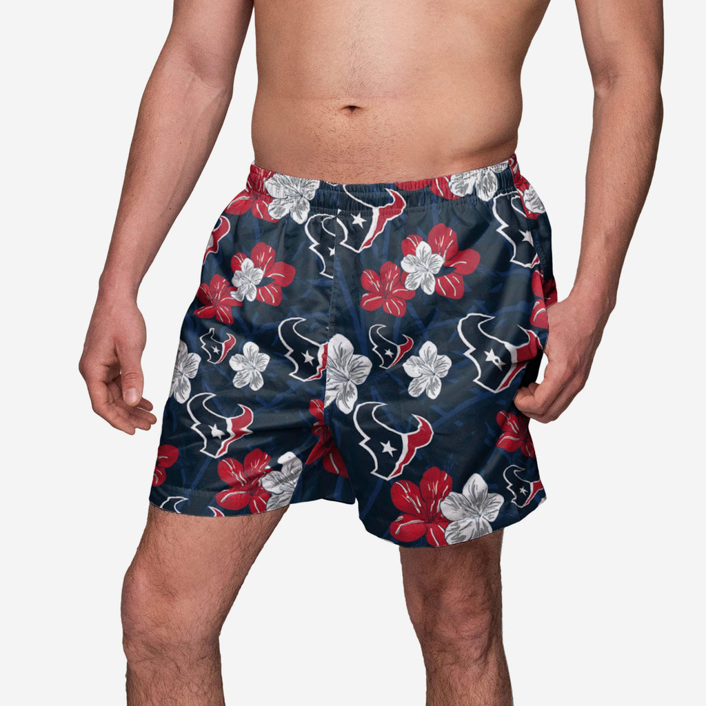 Houston Texans Hibiscus Swimming Trunks FOCO S - FOCO.com