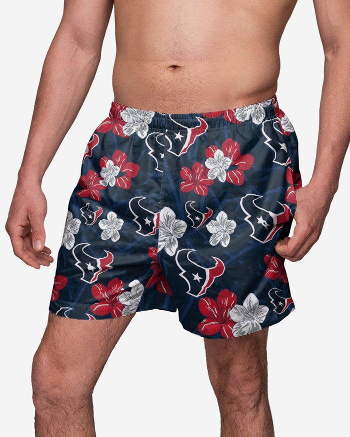 Houston Texans Hibiscus Swimming Trunks FOCO S - FOCO.com