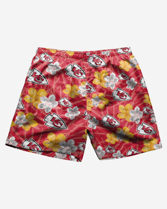 Kansas City Chiefs Hibiscus Swimming Trunks FOCO - FOCO.com