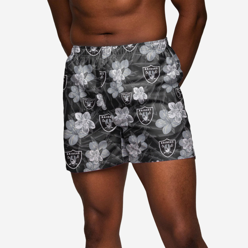 Las Vegas Raiders Hibiscus Swimming Trunks FOCO S - FOCO.com