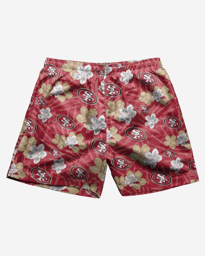 San Francisco 49ers Hibiscus Swimming Trunks FOCO - FOCO.com