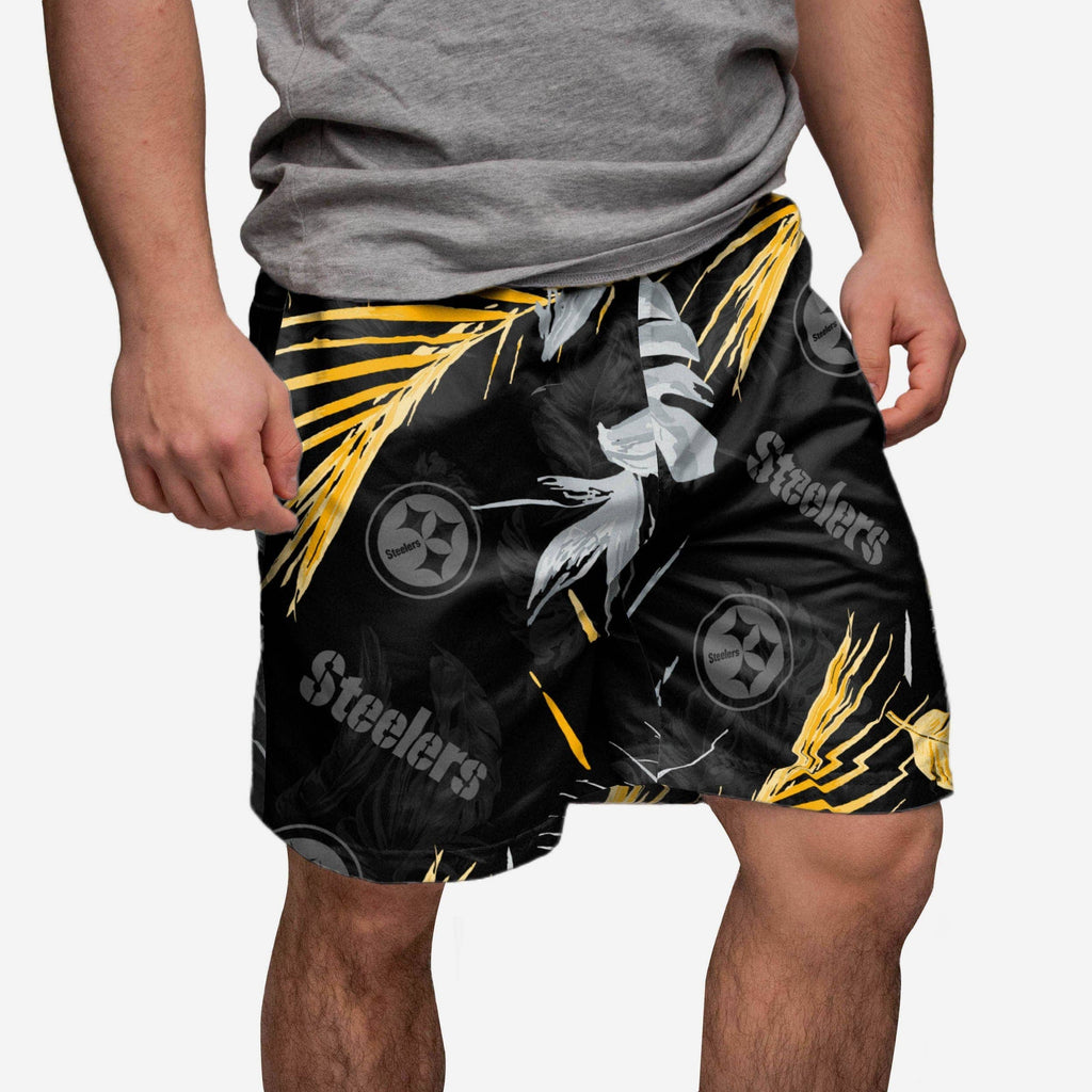 Pittsburgh Steelers Neon Palm Shorts FOCO S - FOCO.com
