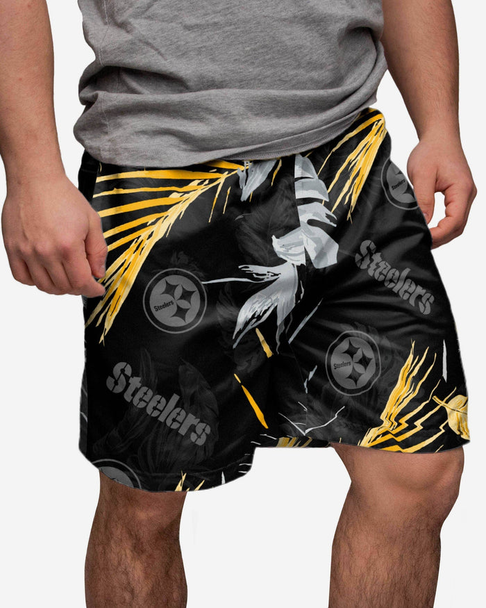 Pittsburgh Steelers Neon Palm Shorts FOCO S - FOCO.com