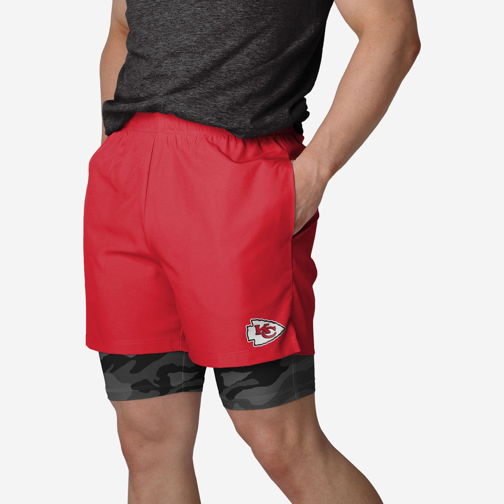 Kansas City Chiefs Team Color Camo Liner Shorts FOCO S - FOCO.com