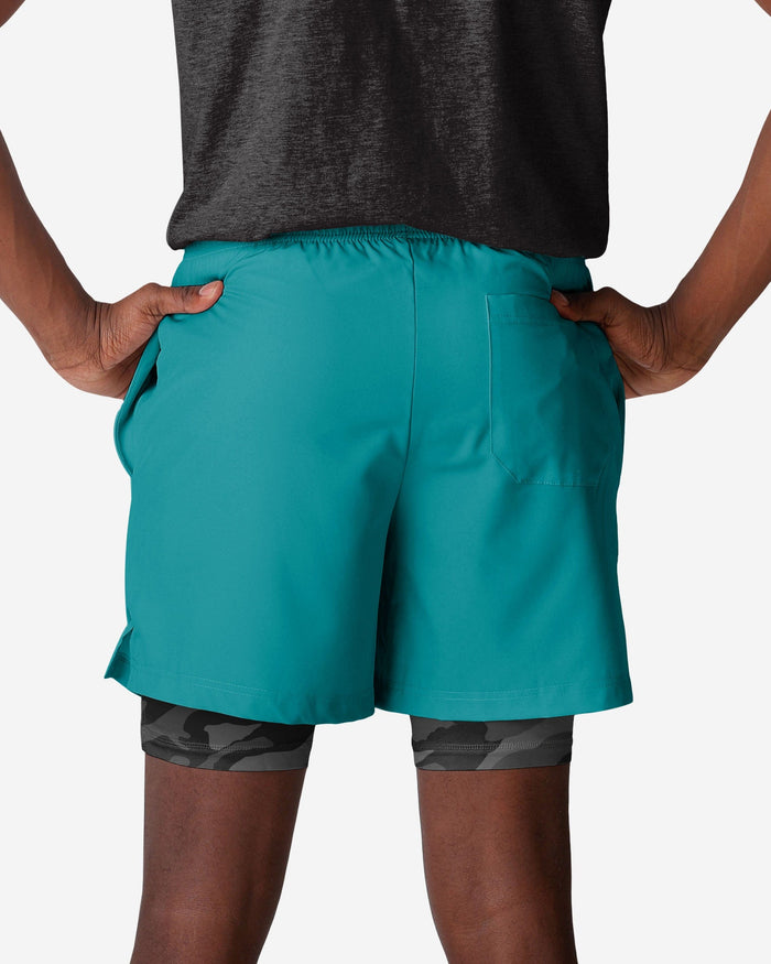 Miami Dolphins Team Color Camo Liner Shorts FOCO - FOCO.com