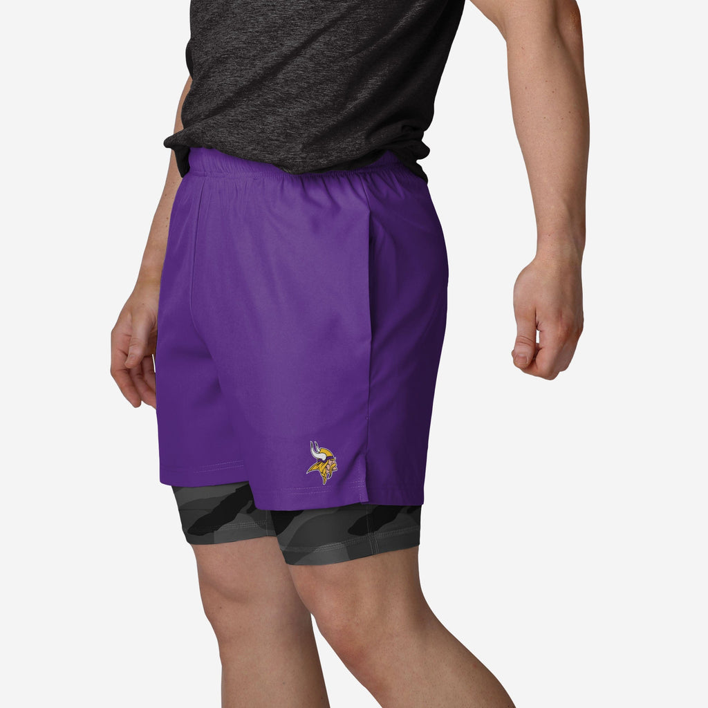 Minnesota Vikings Team Color Camo Liner Shorts FOCO S - FOCO.com