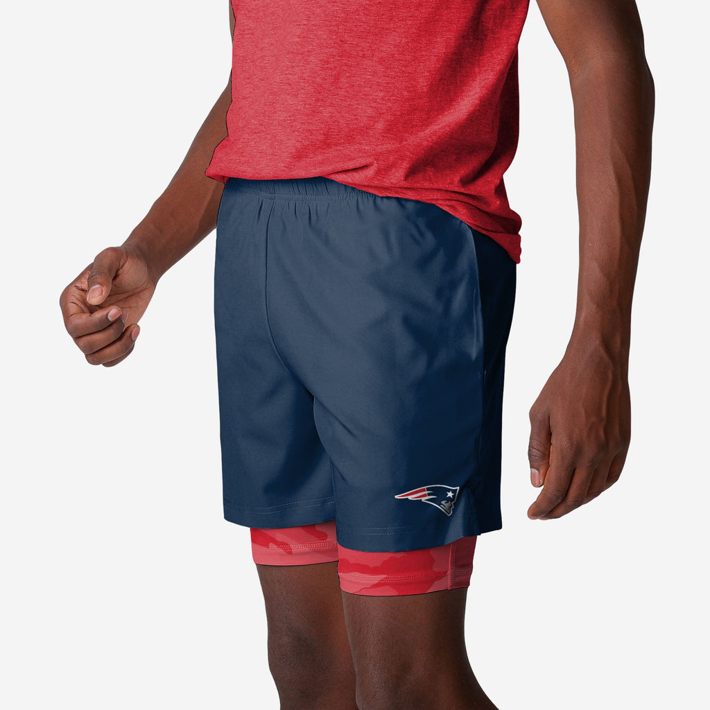 New England Patriots Team Color Camo Liner Shorts FOCO S - FOCO.com