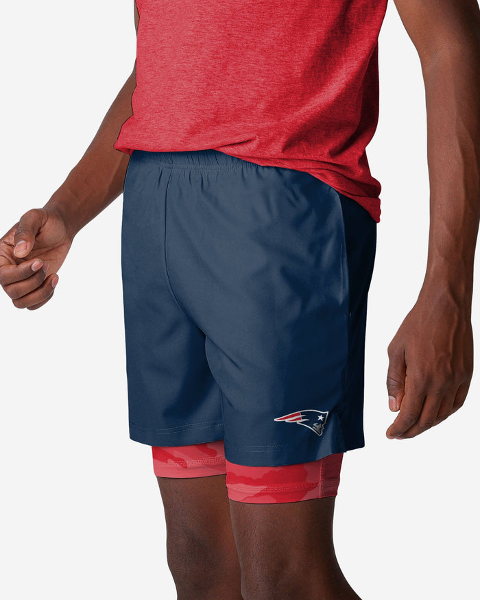 New England Patriots Team Color Camo Liner Shorts FOCO S - FOCO.com