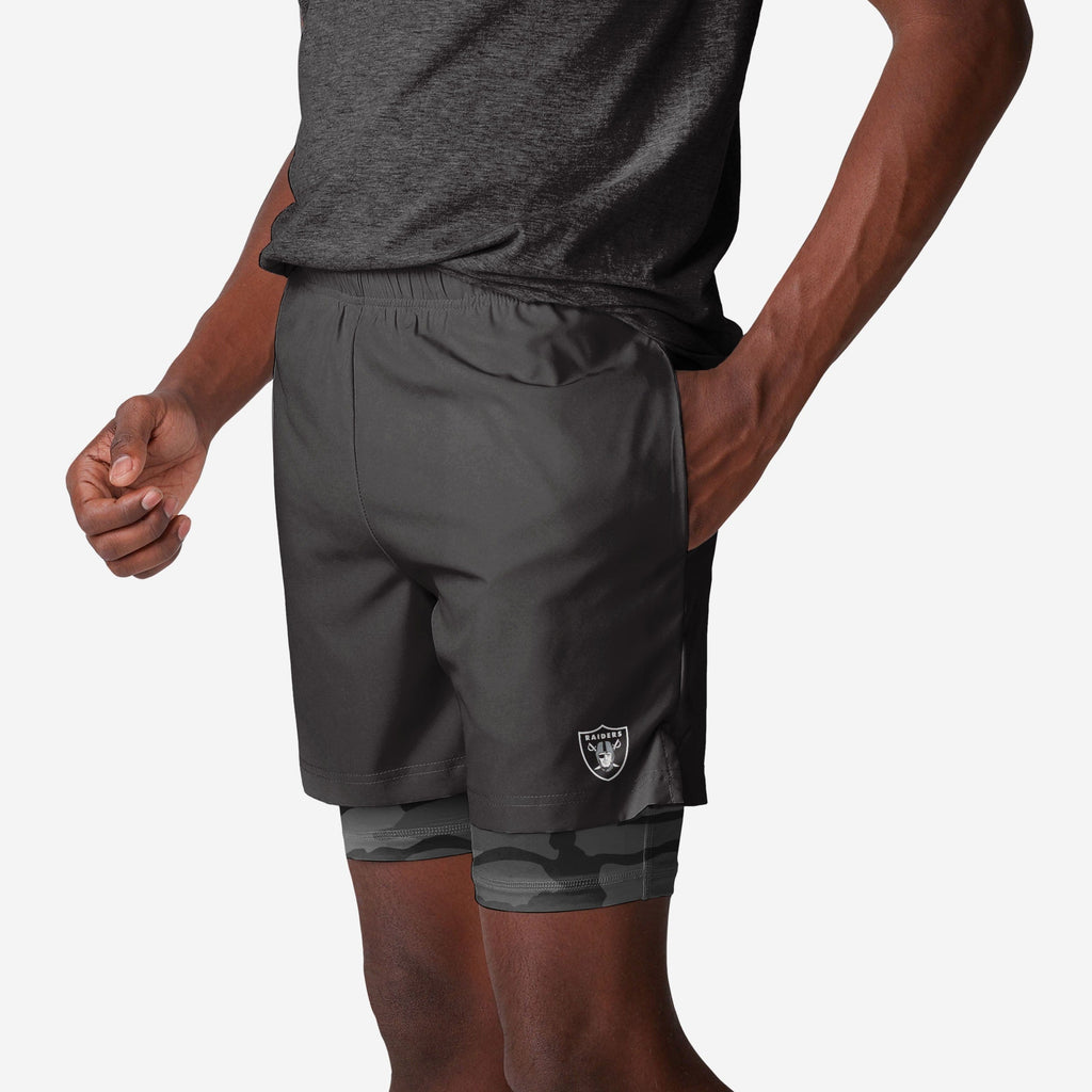 Las Vegas Raiders Team Color Camo Liner Shorts FOCO S - FOCO.com