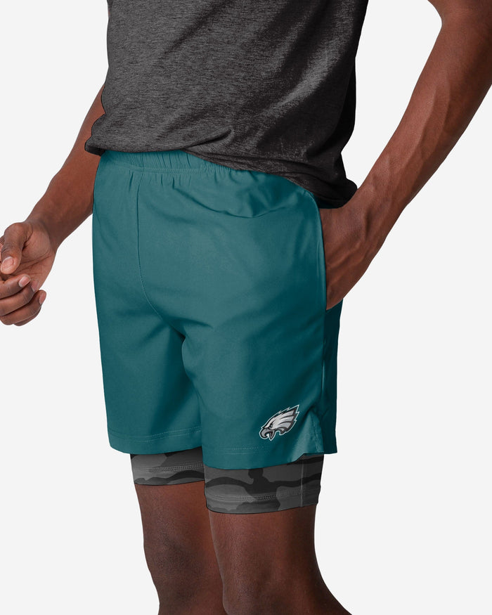 Philadelphia Eagles Team Color Camo Liner Shorts FOCO S - FOCO.com