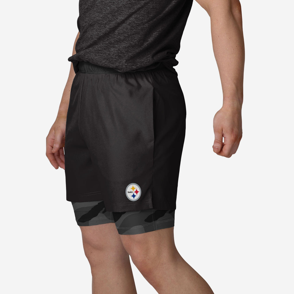 Pittsburgh Steelers Team Color Camo Liner Shorts FOCO S - FOCO.com