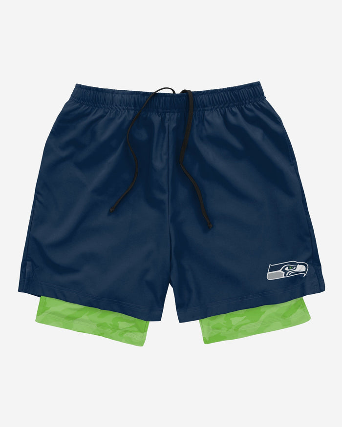 Seattle Seahawks Team Color Camo Liner Shorts FOCO - FOCO.com