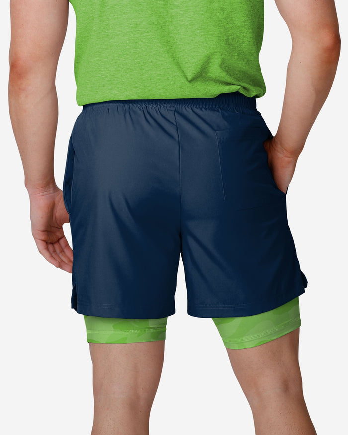 Seattle Seahawks Team Color Camo Liner Shorts FOCO - FOCO.com