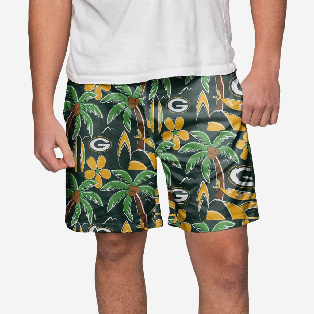 Green Bay Packers Tropical Swimming Trunks FOCO S - FOCO.com