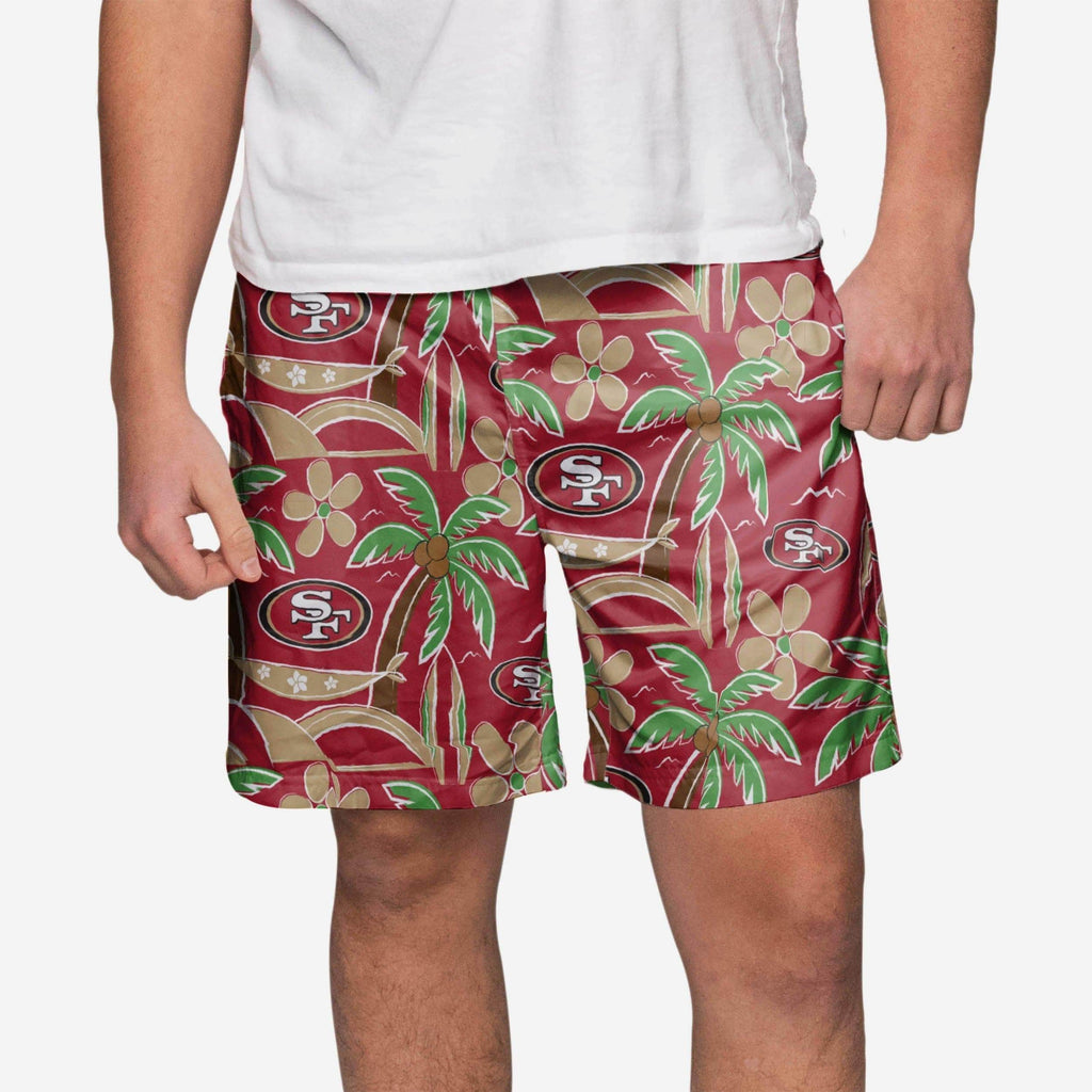 San Francisco 49ers Tropical Swimming Trunks FOCO S - FOCO.com