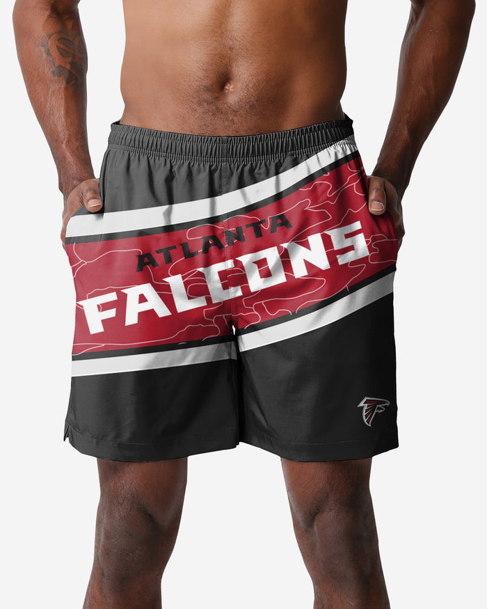 Atlanta Falcons Big Wordmark Swimming Trunks FOCO S - FOCO.com