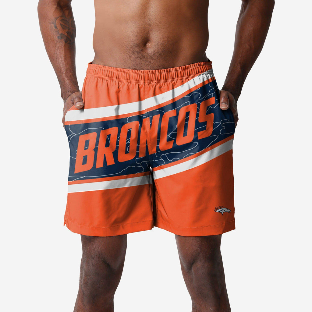 Denver Broncos Big Wordmark Swimming Trunks FOCO S - FOCO.com