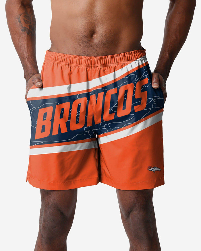 Denver Broncos Big Wordmark Swimming Trunks FOCO S - FOCO.com