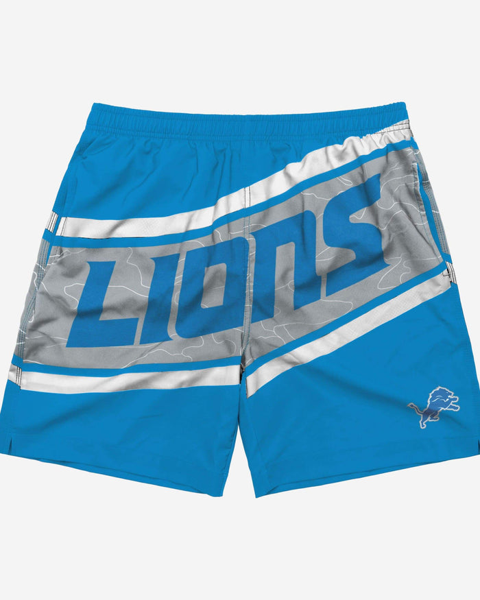 Detroit Lions Big Wordmark Swimming Trunks FOCO - FOCO.com