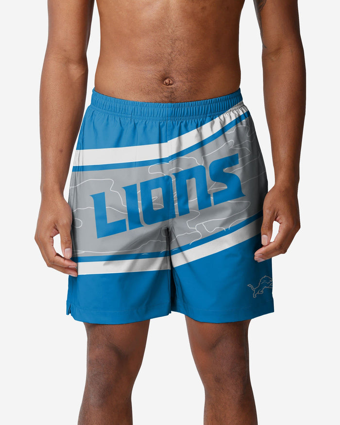 Detroit Lions Big Wordmark Swimming Trunks FOCO S - FOCO.com