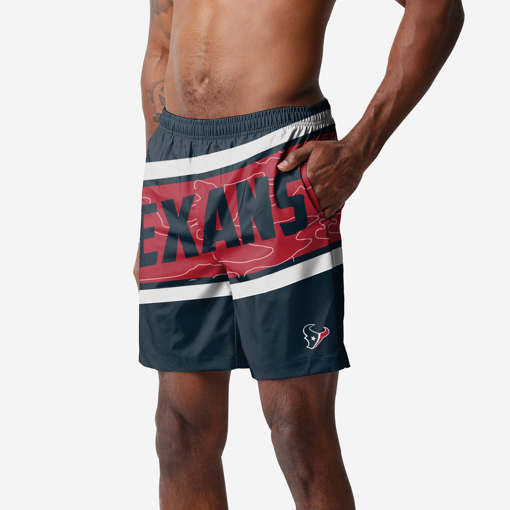 Houston Texans Big Wordmark Swimming Trunks FOCO S - FOCO.com