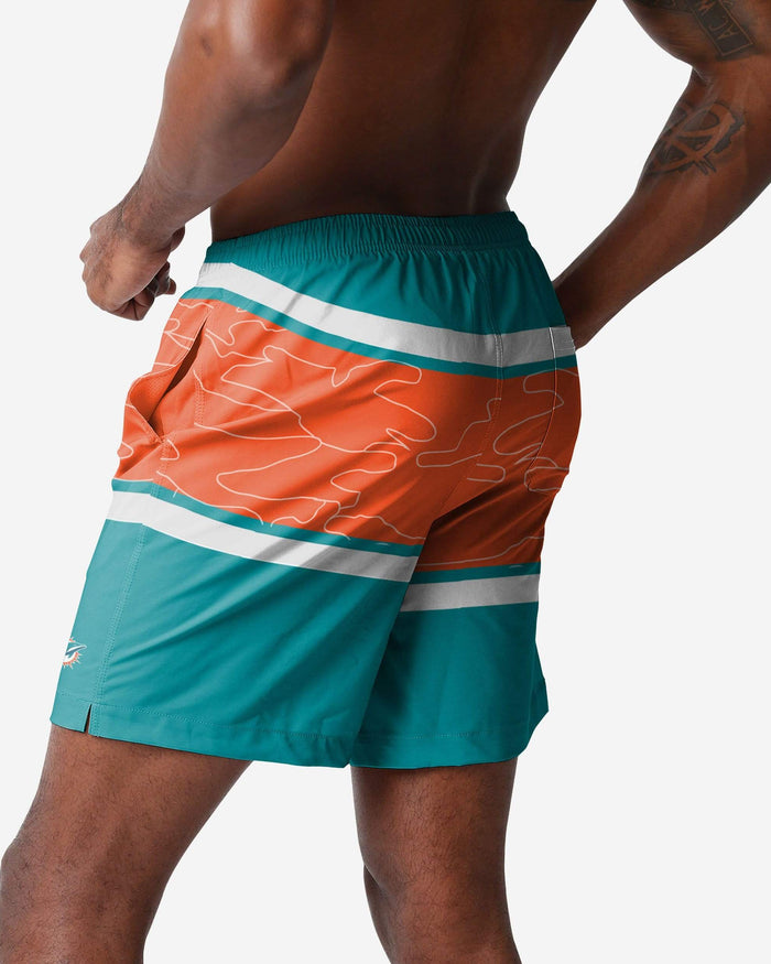 Miami Dolphins Big Wordmark Swimming Trunks FOCO - FOCO.com