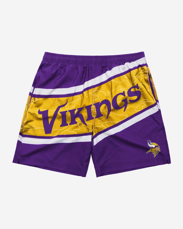 Minnesota Vikings Big Wordmark Swimming Trunks FOCO - FOCO.com
