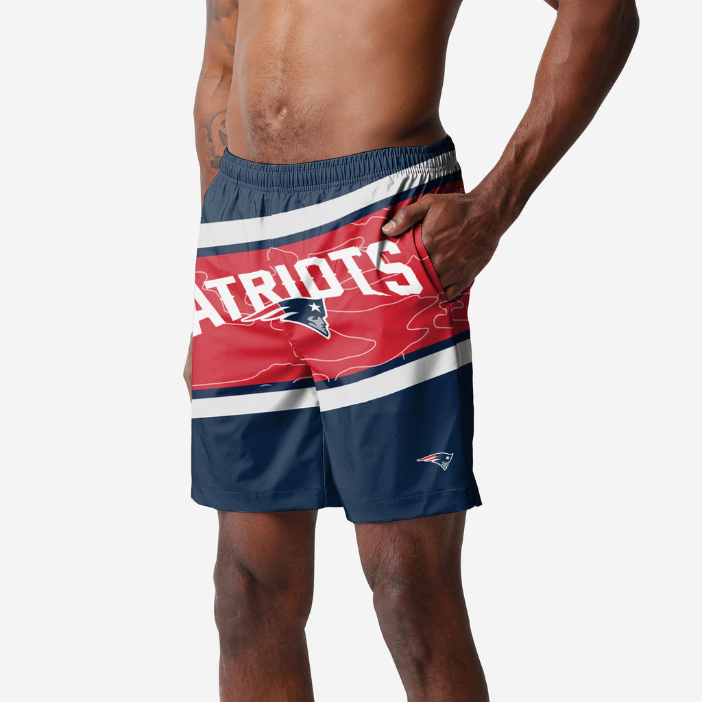 New England Patriots Big Wordmark Swimming Trunks FOCO S - FOCO.com