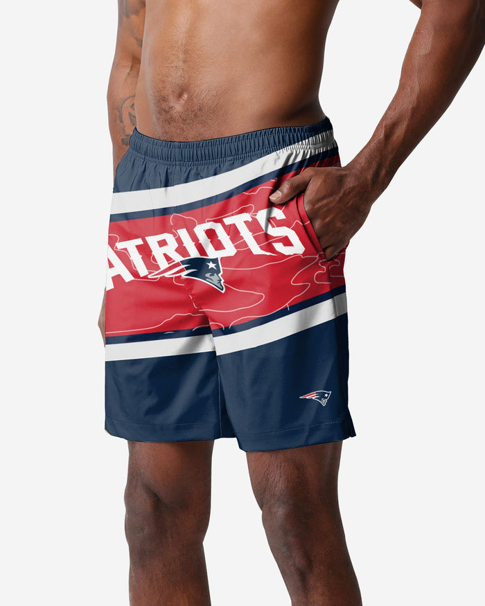 New England Patriots Big Wordmark Swimming Trunks FOCO S - FOCO.com