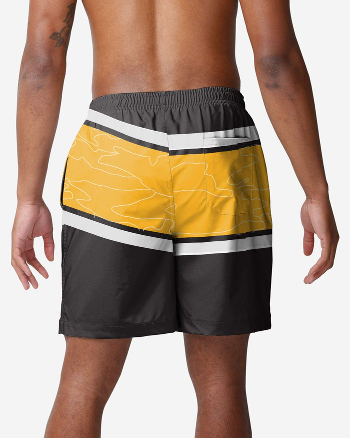 Pittsburgh Steelers Big Wordmark Swimming Trunks FOCO - FOCO.com