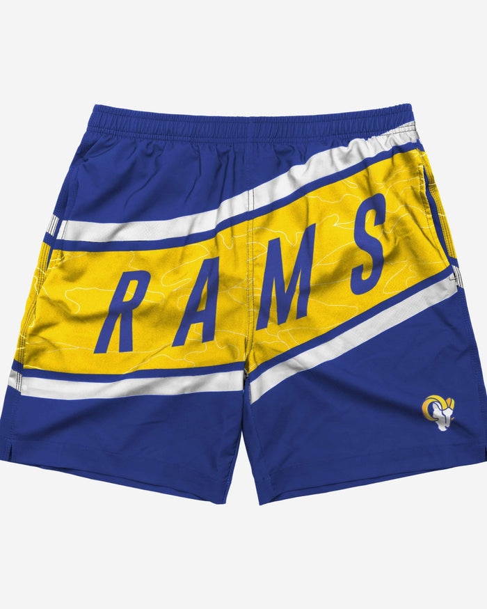 Los Angeles Rams Big Wordmark Swimming Trunks FOCO - FOCO.com