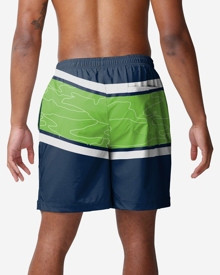 Seattle Seahawks Big Wordmark Swimming Trunks FOCO - FOCO.com