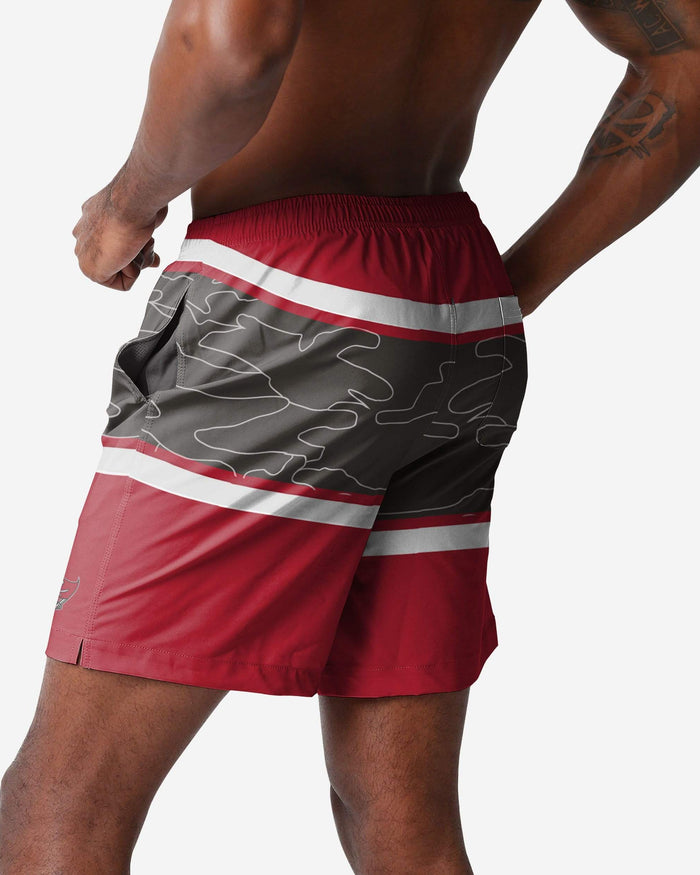 Tampa Bay Buccaneers Big Wordmark Swimming Trunks FOCO - FOCO.com