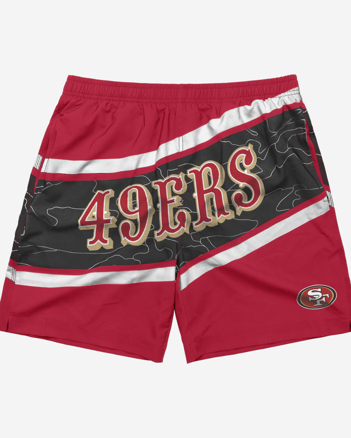 San Francisco 49ers Big Wordmark Swimming Trunks FOCO - FOCO.com