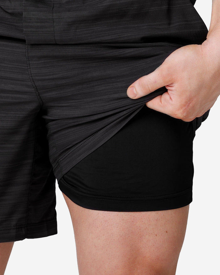 Arizona Cardinals Heathered Black Woven Liner Shorts FOCO - FOCO.com