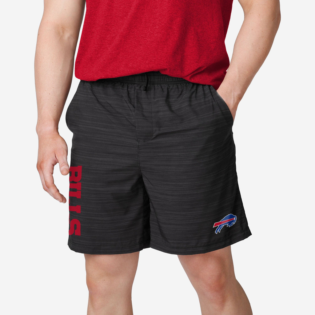 Buffalo Bills Heathered Black Woven Liner Shorts FOCO S - FOCO.com