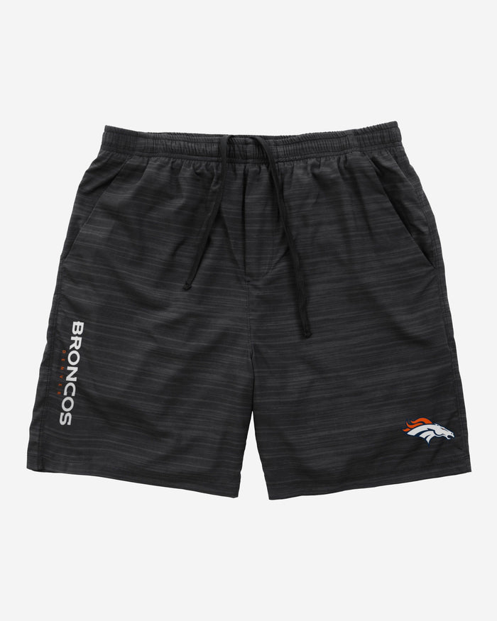 Denver Broncos Heathered Black Woven Liner Shorts FOCO - FOCO.com