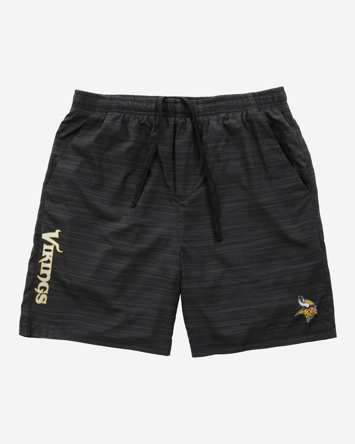 Minnesota Vikings Heathered Black Woven Liner Shorts FOCO - FOCO.com