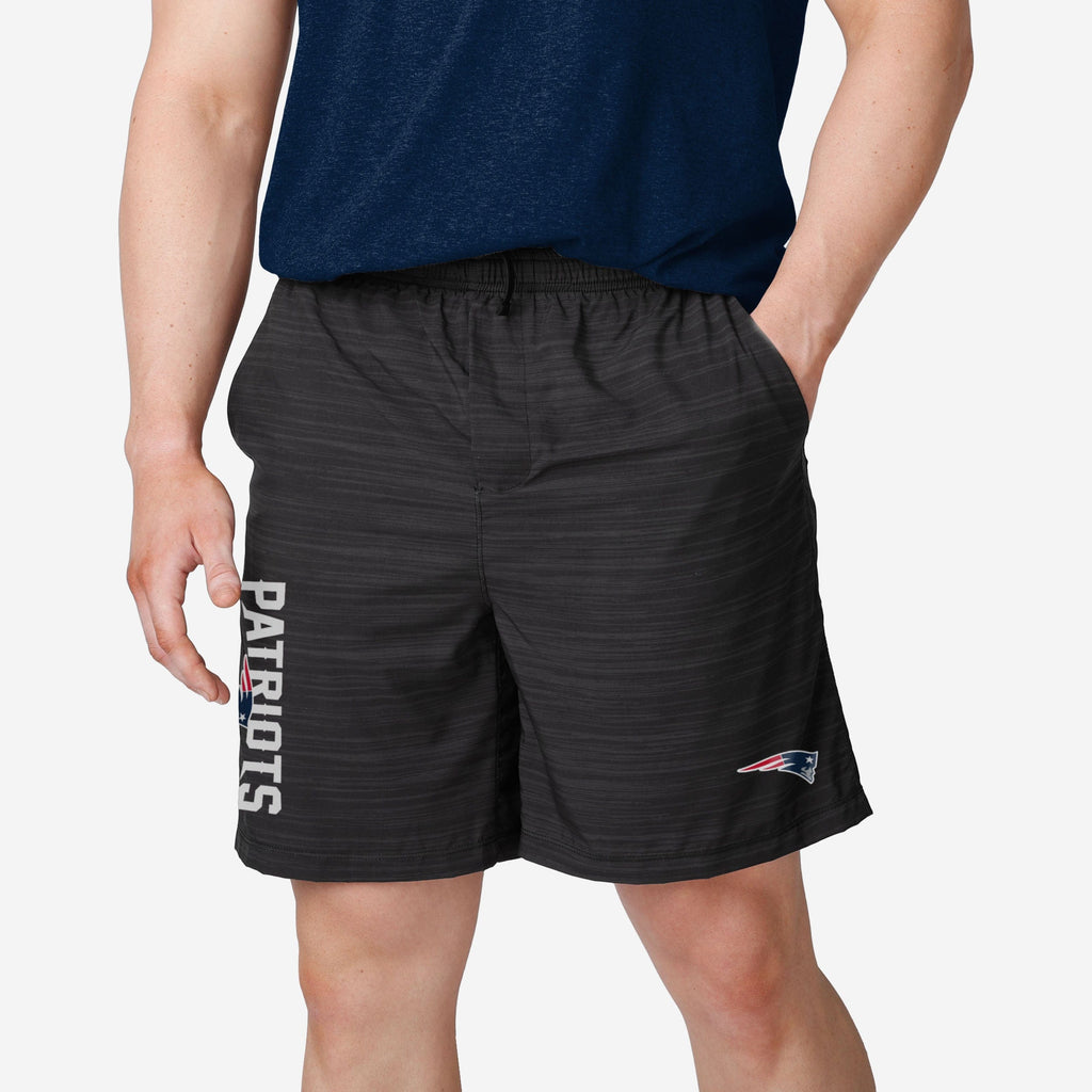 New England Patriots Heathered Black Woven Liner Shorts FOCO S - FOCO.com