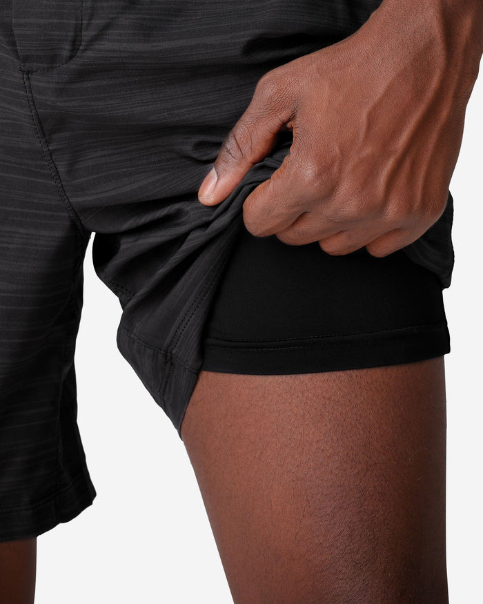 New Orleans Saints Heathered Black Woven Liner Shorts FOCO - FOCO.com