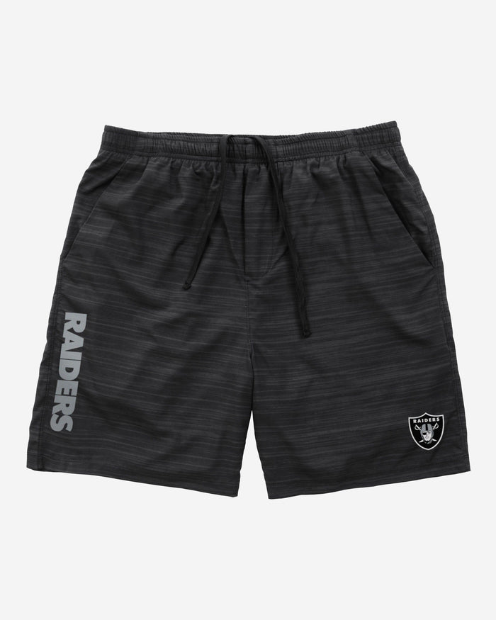 Las Vegas Raiders Heathered Black Woven Liner Shorts FOCO - FOCO.com