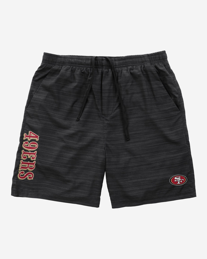 San Francisco 49ers Heathered Black Woven Liner Shorts FOCO - FOCO.com