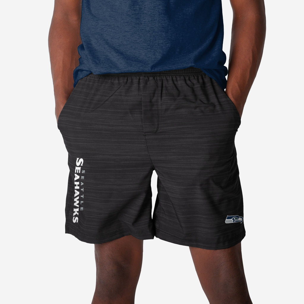 Seattle Seahawks Heathered Black Woven Liner Shorts FOCO S - FOCO.com