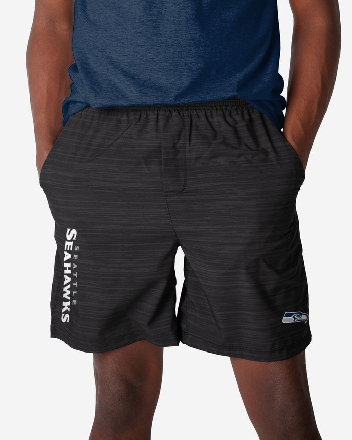 Seattle Seahawks Heathered Black Woven Liner Shorts FOCO S - FOCO.com