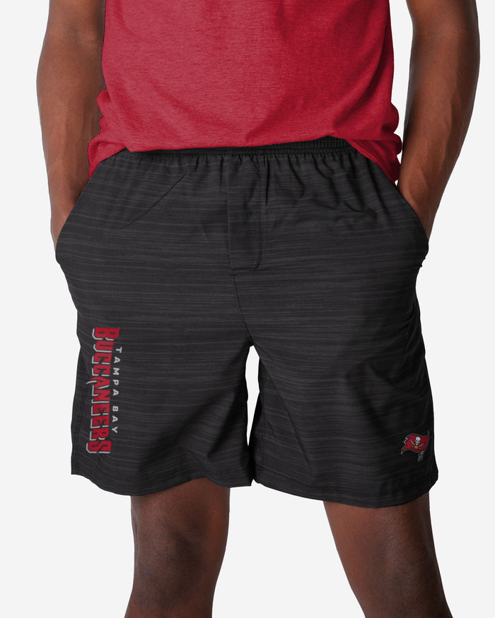 Tampa Bay Buccaneers Heathered Black Woven Liner Shorts FOCO S - FOCO.com