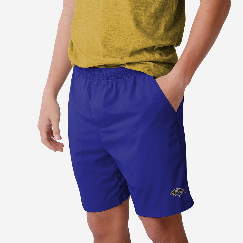 Baltimore Ravens Solid Woven Shorts FOCO S - FOCO.com