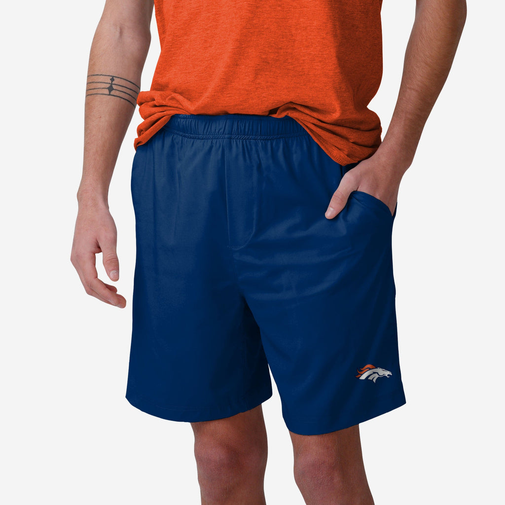 Denver Broncos Solid Woven Shorts FOCO S - FOCO.com